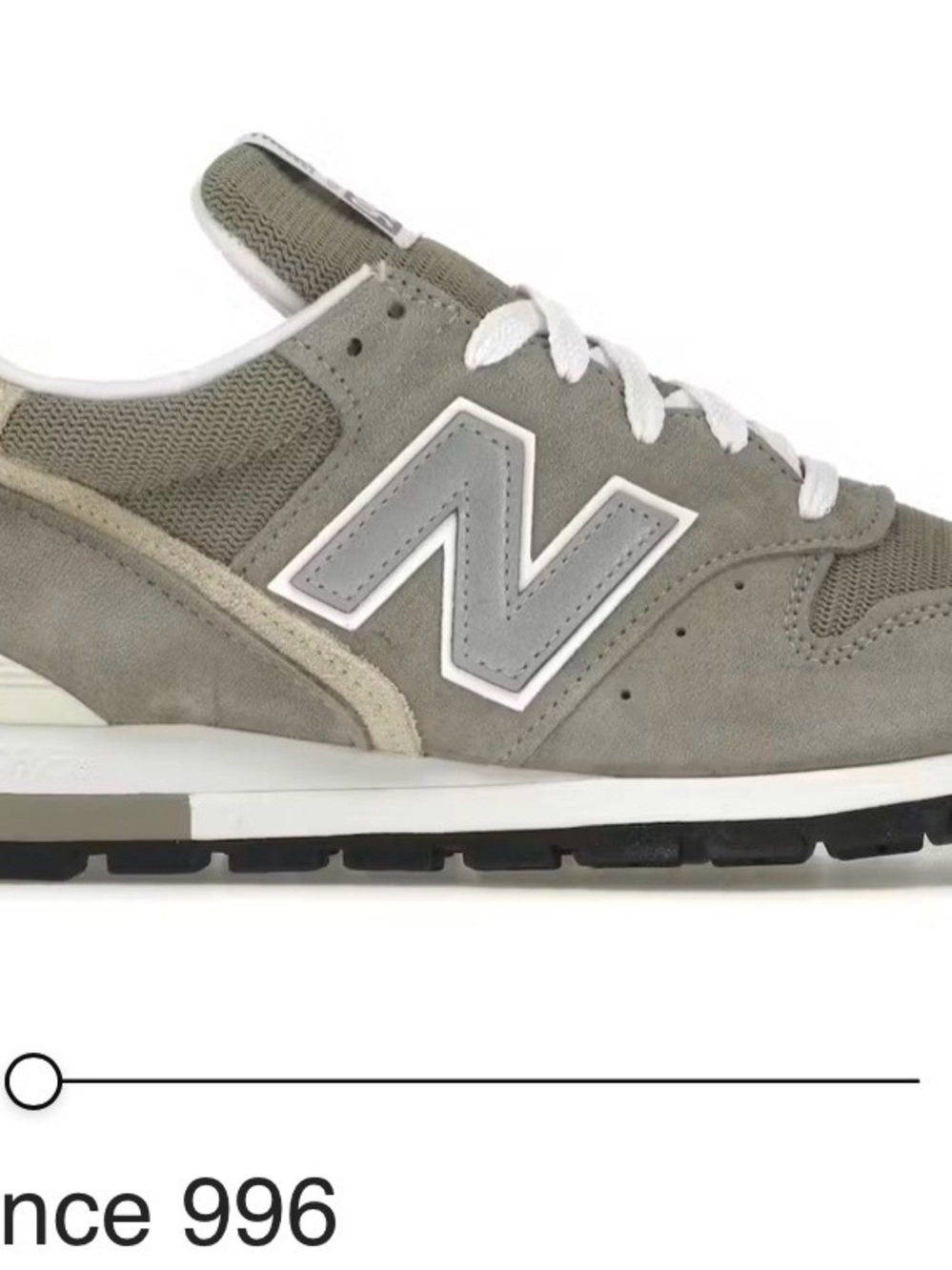 New Balance 996 Beige and Grey Suede Mesh Sneakers sz 4